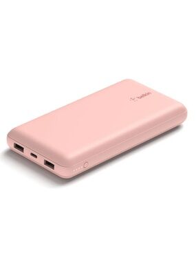 Belkin BoostCharge 20,000 mAH 3-Port Power Bank - Rose Gold . Used once